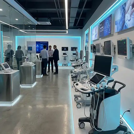 Showroom de equipos médicos con emed ingenieria